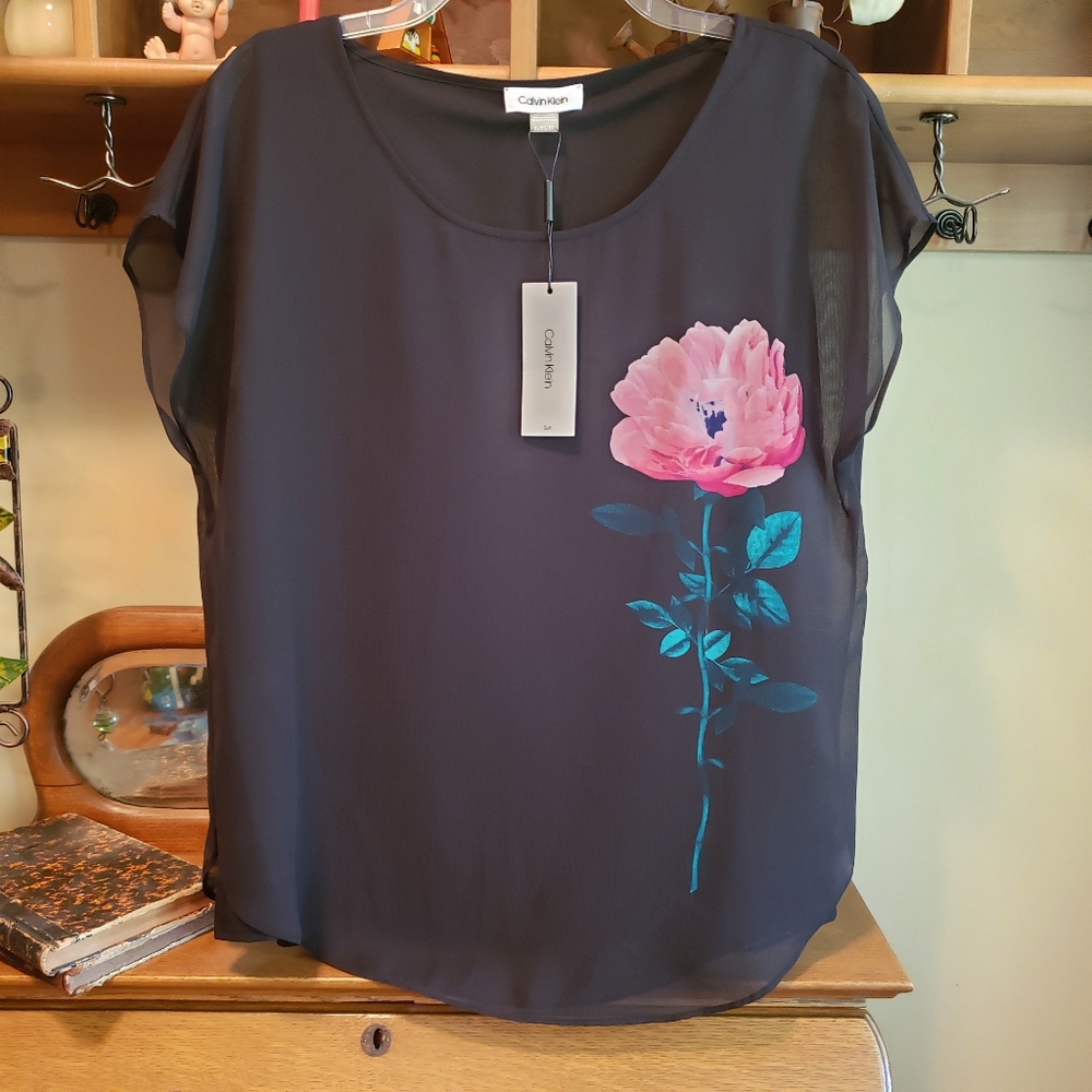 Calvin Klein Sheer Blouse